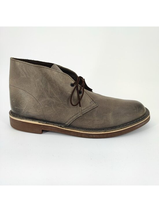 Clarks Bushacre 2 Men’s 12 US Boots Leather Gray Distressed Chukka 26113054 main image 4